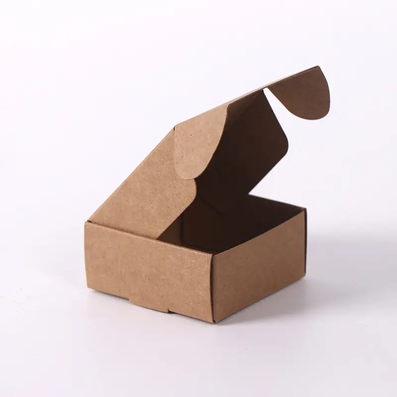 Mini emballage de bijoux en carton recyclable artisanal Fournitures de fête Boîte en papier kraft Boîte à savon faite à la main Coffrets cadeaux