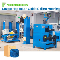 Machine à bobiner les câbles réseau Pinyang à double tête pour câbles Ethernet CAT5 CAT6, bobinage automatique en forme de 8