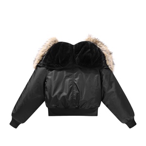 Blouson aviateur rétro américain N2B avec col en fourrure pour <span class=keywords><strong>homme</strong></span> et femme, <span class=keywords><strong>court</strong></span>, épais, à capuche, adapté à l'automne et à l'hiver, blouson de vol, <span class=keywords><strong>parka</strong></span> - Product Image 6