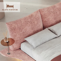 BLAINE cadre de lit double de luxe Queen/King Size cadre en bois de style italien moderne meubles de chambre à coucher maison hôtel adapté