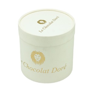 Scatola Regalo Rotonda con Logo Leone in Bronzo per Biscotti, Confezione di Alta Gamma, Modello Y05, Produttori di Foshan, Guangdong - Product Image 2
