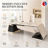 Bureau de direction pour bureau d'entreprise, poste de travail moderne pour cadres avec tiroirs