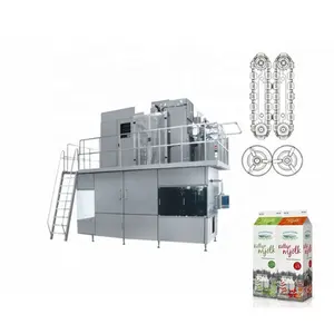 Machine de remplissage de carton d'eau de noix de coco de vin de jus de lait machine d'emballage aseptique de carton