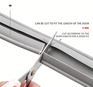 Bande d'étanchéité inférieure de <span class=keywords><strong>porte</strong></span> en PVC moderne en gros avec <span class=keywords><strong>installation</strong></span> par vis, pare-draught durable pour l'insonorisation et la protection contre l'humidité froide - Product Image 3