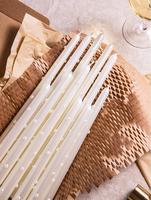 Ensemble cadeau de 2 bougies coniques en cire de soja de luxe, sans fumée, non parfumées, pour mariage, Noël, Pâques, Halloween, élégant coffret