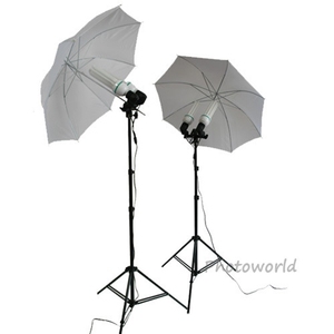 Estudio de fotografía, vídeo, película fotográfica, grabación de películas, lámpara de Flash de doble bombilla, soporte E27, iluminación suave, paraguas reflector - Product Image 5