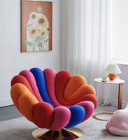 Fauteuil individuel italien créatif Anemone Giovannetti, style moderne minimaliste, pour salon, fauteuil pivotant de détente
