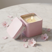 Petite boîte carrée en métal pour bonbons, mini coffret cadeau, rangement durable