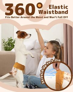 Dono Couches jetables pour chien pour chies en chaleur et chiots - 60 pièces, taille extensible à 360°, super absorbantes, anti-fuites - Product Image 3