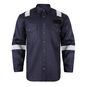 Vêtements de protection de sécurité antistatique <span class=keywords><strong>FR</strong></span> respirants pour la fabrication de gaz de pétrole et la chemise de l'industrie des services publics - Product Image 4