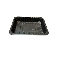 Barquettes en plastique PP noir, blister, assiettes et bols durables, compatibles micro-ondes, emballage sous atmosphère modifiée, contenants alimentaires jetables