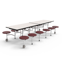 Table et chaises pliantes pour cantine scolaire, 12 places