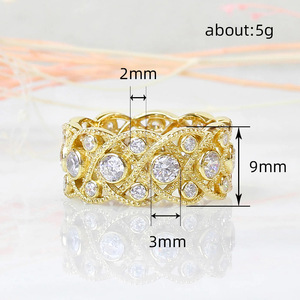 Bague ajourée tressée vintage pour femme, bijou de doigt élégant de style cour. - Product Image 5