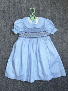 Robe de princesse pour petites filles, imprimée et à volants, faite à la main - Product Image 2
