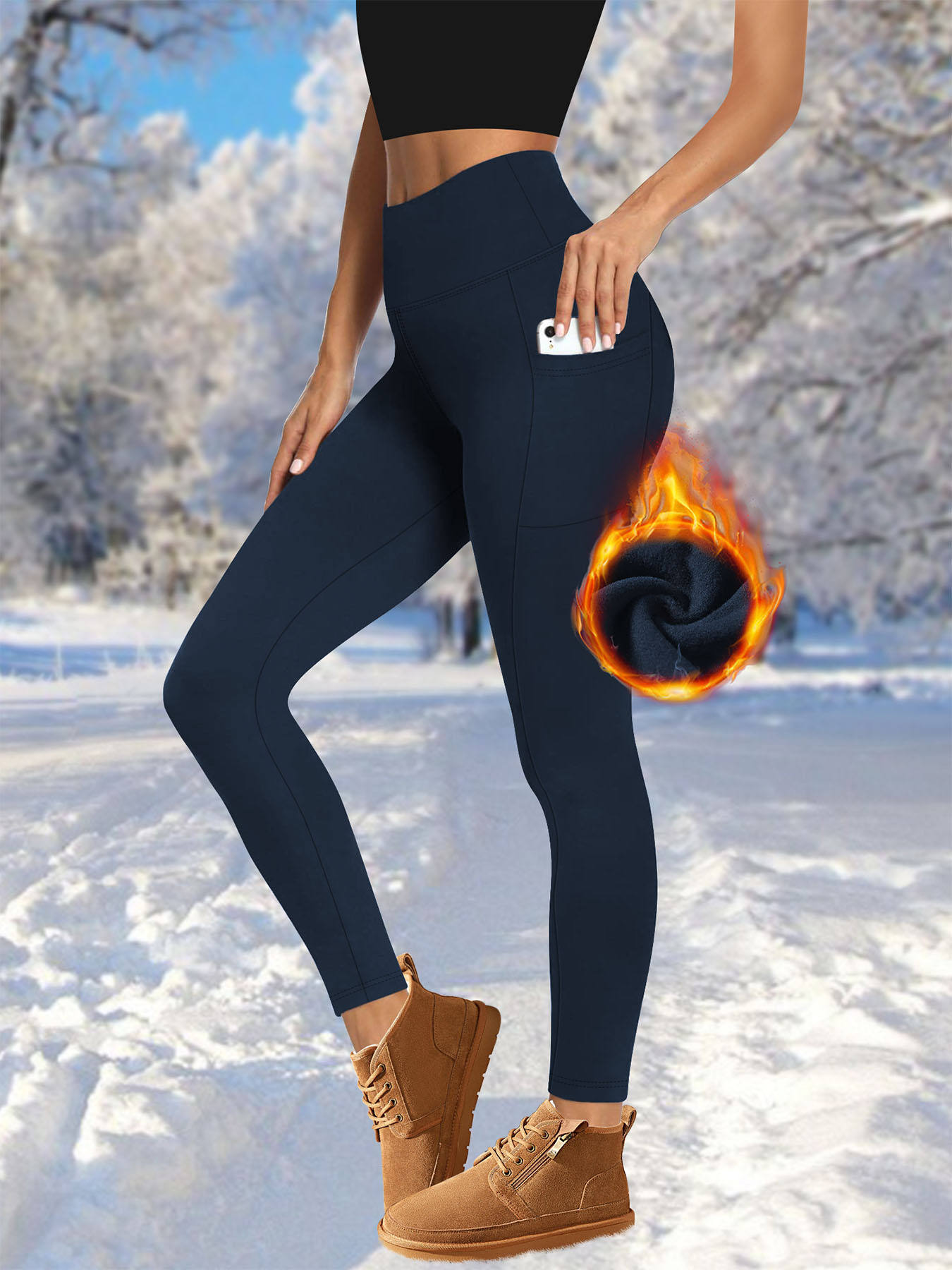 กระเป๋าบุผ้าฟลีซสีน้ำเงินกรมท่า