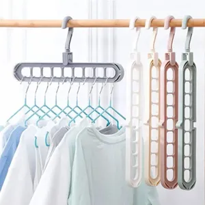 Высокое качество 9 отверстий многоразовая пластиковая вешалка для сушки одежды, 360 вращающиеся Волшебные вешалки для одежды, оптовая продажа