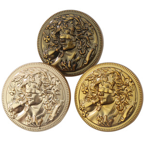 กระดุมโลหะผสมสังกะสีสีทองแบบใหม่ปี 2026 ดีไซน์ตามสั่ง กระดุมเย็บผ้า กระดุมแบบมีก้าน สำหรับเสื้อผ้า - Product Image 4