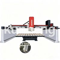 Máquina de Corte de Losas de Granito y Mármol con Control PLC, Mesa de 3200x2200mm, Equipo Accionado por Motor de 220V-380V