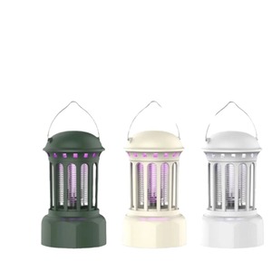 Lampe anti-moustiques colonne romaine rechargeable à lumière ultraviolette, à choc électrique, pour usage intérieur, extérieur et camping - Product Image 4