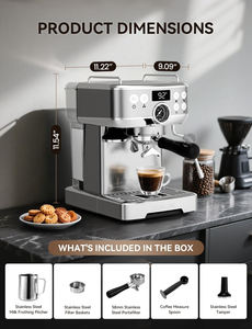 Machine à café expresso semi-automatique personnalisée en acier inoxydable pour la maison, fabriquée en Italie - Product Image 6