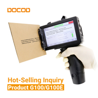 Impresora de Inyección de Tinta Portátil/En Línea de 12.7MM, Docod G100E, Máquina de Codificación Industrial TIJ para Fechas de Caducidad y Códigos de Barras, Superventas