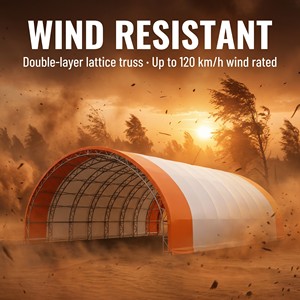 Estructura de Acero Galvanizado Redonda para Almacenamiento de Heno y Refugio para Ganado, con Diseño de Valla Lateral y Protección Contra el Viento, Fabricada con Acero Estampado - Product Image 3