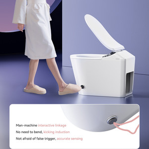 Asiento de Inodoro Eléctrico Inteligente con Bidé, Pantalla de Cristal, Sin Presión de Agua, Protección de Espuma, Doble Boquilla, Descarga Automática - Product Image 4