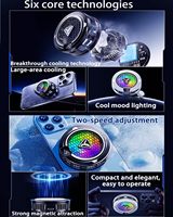 Ventilateur de refroidissement magnétique U-JIE COOBILE pour téléphone, avec lumières RGB, pour jeux mobiles, streaming en direct, compatibilité universelle, grande surface