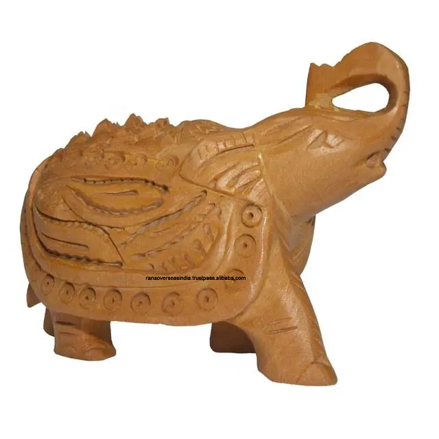 Thân cây bằng gỗ lên thủ công Elephant figurine cho quán cà phê nhà hàng khách sạn bàn trang trí hàng đầu