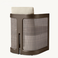 Collection de mobilier de terrasse de luxe en aluminium mat avec structure en maille textile pour l'extérieur, fourni directement par l'usine