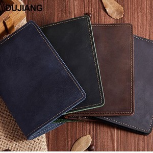Dujiang Passport <b>Holder</b> Crazy Horse Leather 7 Inch Wear Resistant Portable <b>Document</b> Storage Bag Solid Color - Product Image 3