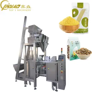 Tahıl tahıl Doypack paketleme makinesi otomatik tartı dolum sızdırmazlık mısır pirinç darı Premade poşet paketleme makinesi paketleme makinesi
