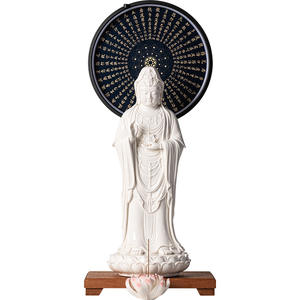 Dehua porcelana blanca hogar santuario ornamento Putuo montaña Nanhai Guanyin estatua Bodhisattva estatua de <span class=keywords><strong>Buda</strong></span> para adoración - Product Image 5