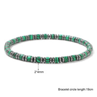 Gelang Batu Roda 2*4mm Trendi, Batu Alam Sederhana Serbaguna dengan Tali Elastis untuk Hadiah