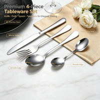 Ensemble de couverts en acier inoxydable 410 pour hôtel, restaurant, mariage, vente en gros, couteau, fourchette et cuillère 1010
