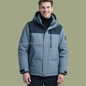 Veste coupe-vent grande taille décontractée imperméable chaude Parka de chasse en plein air pour hommes 90% duvet de canard à capuche Bomber <span class=keywords><strong>Ski</strong></span> Manteaux d'hiver - Product Image 3