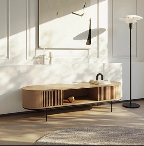 Mobile TV in Legno Scandinavo Moderno 2026, Ecologico, con <span class=keywords><strong>Dimensioni</strong></span> Regolabili, Arredamento per Soggiorno - Product Image 4