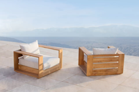 Conjuntos de Muebles de Jardín para Patio Exterior, Silla de Madera, Sofá Seccional, Muebles de Madera, Silla Giratoria de Teca