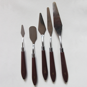 <span class=keywords><strong>arte</strong></span> 5Pcs pintura de aceite uso <span class=keywords><strong>arte</strong></span> paleta cuchillo espátula de plástico mango de acero inoxidable raspador de pintura - Product Image 4