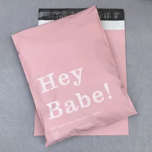 Матовый бежевый поли-конверт с принтом логотипа на заказ, конверт для курьерской отправки, пластиковая упаковка, сумка-портфель для доставки