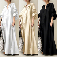 Robe Abaya Arabe du Moyen-Orient, Crochetée, Unie, Teinte, Taille Haute, Longueur Genou, Formelle, Très Vendue à l'International, Effet Filet Pailleté