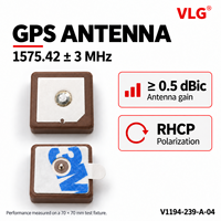 Antenne GPS passive en céramique RHCP 1575.42±3MHz, antenne patch GNSS à gain élevé pour le suivi GPS des véhicules IoT