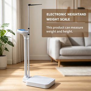 Báscula Digital Médica de 200 kg para Medir Peso y Altura Corporal de 190 cm, Pantalla LCD, Material ABS, OEM/ODM, Recargable, 815B, Capacidad de 200 kg - Product Image 3