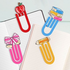 Spot wholesale Creative Cartoon Paper Clips <b>Bookmark</b> Plastic Book Page Markers Back To School Stationery Office Supplies Durable - Product Image 2