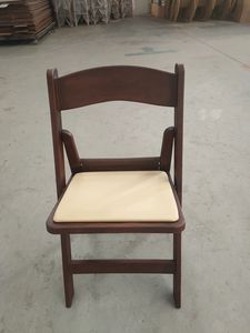 <span class=keywords><strong>Location</strong></span> de chaises de banquets pliantes en plastique PP résine aspect bois brun pour banquet et repas - Product Image 6