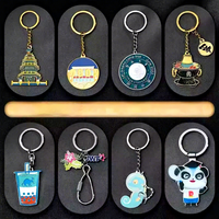 Porte-clés personnalisés en métal électroplaqué en forme de papillon, impression de logo de dessin animé anime DIY, cadeau pour la maison
