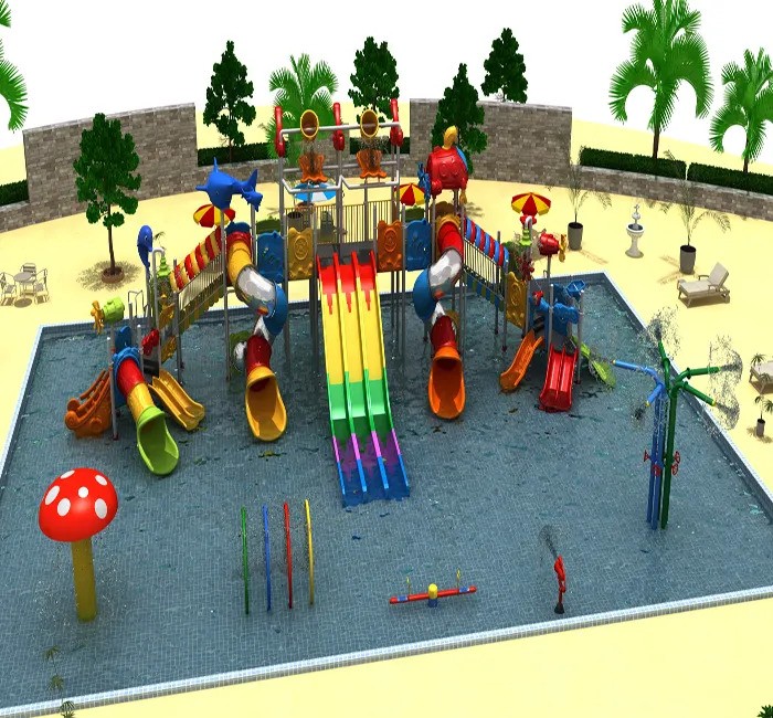 Parque de Atracciones acuático grande para adultos y niños, tobogán de agua de plástico, material de fibra de vidrio