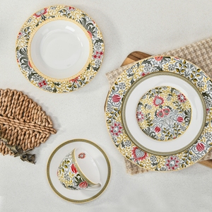 Juego de Vajilla de Porcelana Japonesa Vintage de 20 Piezas con Diseño Bonito, Platos y Tazas de Cerámica para Restaurante - Product Image 6