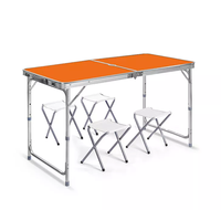 Table de pique-nique pliante Tuoye en aluminium, réglable en hauteur, avec poignée de transport facile, pour camping et usage polyvalent, design moderne