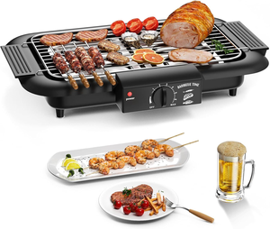 <span class=keywords><strong>Barbecue</strong></span> électrique sans fumée, antiadhésif, hauteur réglable, pour intérieur/extérieur, 2000W, haute puissance, double tube, amovible, portable - Product Image 5